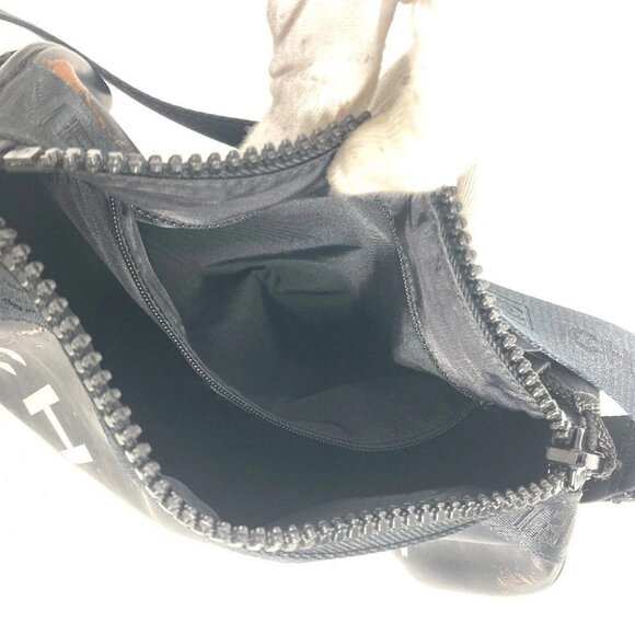 CHANEL Sports CC CC Mark logo bag Shoulder Bag rubber Black/White - Picture 14 of 15